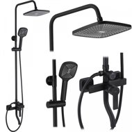 REA Argus Shower set with mixer 150 mm, black matt (REA-P2389) - Shower Set