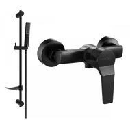 MEXEN Caro DF72 Shower mixer with accessories, black (74664DF72-70) - Shower Set