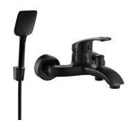 MEXEN Fabia R62 Bathtub mixer set with shower, black (74653R62-70) - Shower Set