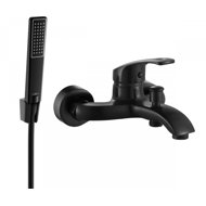 MEXEN Fabia R72 Bathtub mixer set with shower, black (74653R72-70) - Shower Set