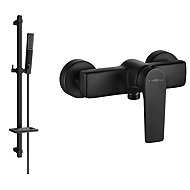 MEXEN Lynx DQ72 Shower mixer with accessories, black (74594DQ72-70) - Shower Set