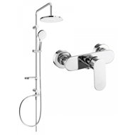 MEXEN Erik Shower column including shower mixer Milo, chrome (71340205-00) - Shower Set