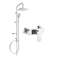 MEXEN Seven Shower column including shower mixer Milo, chrome (71340262-00) - Shower Set