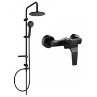 MEXEN Carl Shower column including shower mixer Caro, black (746640240-70) - Shower Set