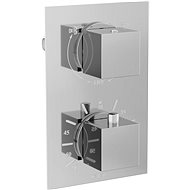 MEXEN Cube Thermostatic Shower/Bath Faucet 2-output chrome (77502-00) - Tap
