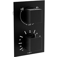 MEXEN Cube Thermostatic Shower/Tub Faucet 2-output Black (77502-70) - Tap