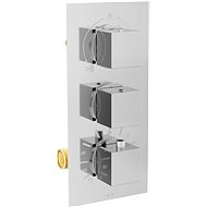 MEXEN Cube Thermostatic Shower/Bath Faucet 3 Chrome Outlet (77503-00) - Tap