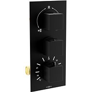 MEXEN Cube 3-output thermostatic shower/bath mixer, black (77503-70) - Tap