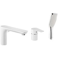 INVENA 3-hole bath mixer DOKOS white (BW-19-S02-V) - Tap