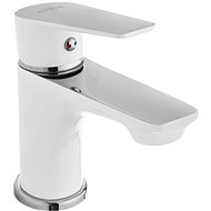 INVENA DOKOS basin mixer, white/chrome (BU-19-002-V) - Tap
