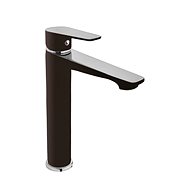INVENA Dokos basin mixer, tall, black/chrome (BU-19-W04-V) - Tap