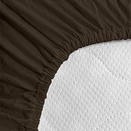 Kaptan Jersey sheet STANDARD 180 × 200 cm, dark brown - Bedsheet