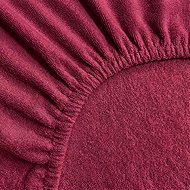 Kaptan Terry sheet TOP 90 × 200 cm, burgundy - Bedsheet