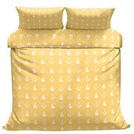 Kaptan Crepe bed linen Yellow anchor 140 × 200, 70 × 90 cm - Bed Linen