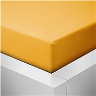 Kaptan Jersey Top Sheet 90x200cm yellow curry - Bedsheet
