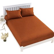Kaptan Jersey Top Sheet 140x200 cm dark brown - Bedsheet