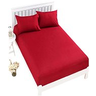 Kaptan Jersey Top Sheet 140x200 cm red - Bedsheet