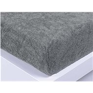 Kaptan Sheet Terry Top 90x200cm medium grey - Bedsheet