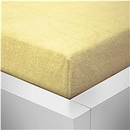 Kaptan sheet terry top 140x200 cm light yellow - Bedsheet