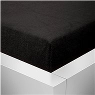 Kaptan sheet terry top 160x200 cm black - Bedsheet