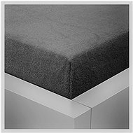 Kaptan Sheet Terry Top 180x200cm dark grey - Bedsheet
