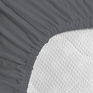 Kaptan Jersey Lux sheet, 90 × 200 cm, dark grey - Bedsheet