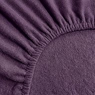 Kaptan Sheet Terry Lux, 90 × 200 cm, dark purple - Bedsheet