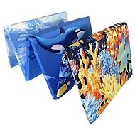 Kaptan Beach chaise longue, foldable - motif sea world - Beach lounger
