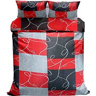 Kaptan cotton bed linen Red squares - Bed Linen