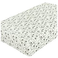 Kaptan Jersey sheet 70×140cm, Grey stars - Cot sheet