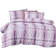 Kaptan cotton bed linen Káro lilac - Bed Linen