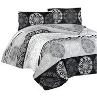 Kaptan cotton bed linen Mandala black - Bed Linen