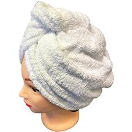 Kaptan Quick-drying terry hair turban, white - Turban
