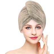 Kaptan Quick-drying terry hair turban, beige - Turban