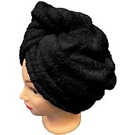 Kaptan Quick drying terry hair turban, black - Turban