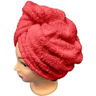 Kaptan Quick-drying terry hair turban, red - Turban