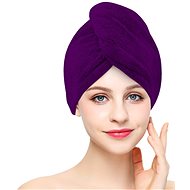 Kaptan Quick-drying terry hair turban, purple - Turban