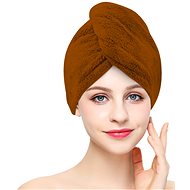 Kaptan Quick-drying terry hair turban, brown - Turban