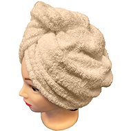Kaptan Quick-drying terry hair turban, cream - Turban