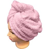 Kaptan Quick drying terry hair turban, pink - Turban