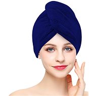 Kaptan Quick-drying terry hair turban, dark blue - Turban