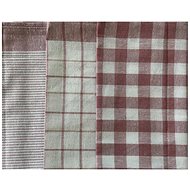 Kaptan Set of kitchen towels multidesign 3pcs, pink - Kitchen Towel
