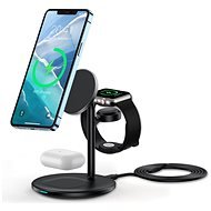 ChoeTech 3 in 1 Holder MagSafe Wireless Charger for iPhone 12/13/14, Apple Watch and AirPods, black - Watch Charger