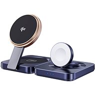 ChoeTech 15W QI2 Certified 3-in-1 Foldable Magnetic wireless charger blue - Wireless Charger