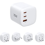 Choetech 70W Rotatable Universal GaN Wall Charger (US/EU/UK/AU pins) - Wall Charger