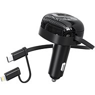 ChoeTech 81 W USB-C+USB-A  car charger with C+L Interface Stretchable cable - Auto-Ladegerät