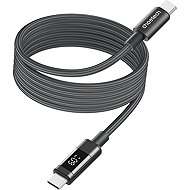 ChoeTech PD60W USB-C to USB-C Digital Display 1.2m Magnet Nylon Cable Grey - Data Cable