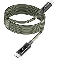 ChoeTech PD60W USB-C to USB-C Digital Display 1.2m Magnet Nylon Cable Dark green - Data Cable