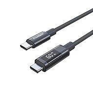 ChoeTech PD60W USB-C to USB-C Digital Display 1.2m Nylon Cable Grey - Data Cable