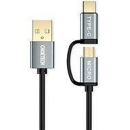 ChoeTech 2 in 1 USB to Micro USB + Type-C (USB-C) Straight Cable 1.2m - Adatkábel